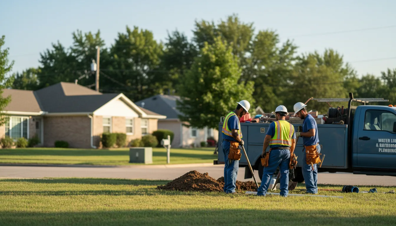 Residential water line and bathroom plumbing service in Chestnutridge, MO